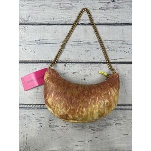 Betsey Johnson Kitsch Rise + Shine Shoulder Bag TanCroissant  NWT